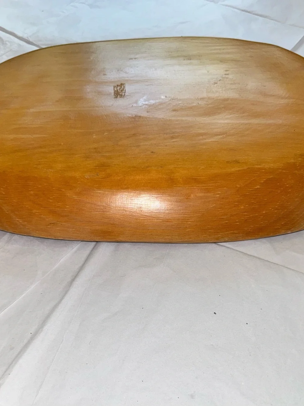 Mid-century Modern Toleware Wood Large Serving Dish Tray Painted Tiger Lillies